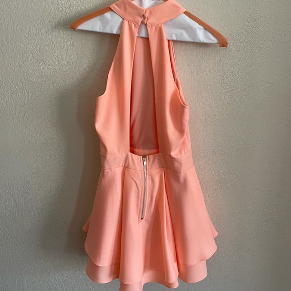 NWOT - Lulu’s Dress Rehearsal Peach Skater Dress - Picture 4 of 11